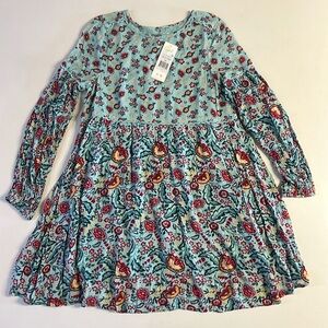 *NWT Peek Floral Smocked Dress Girls' 12 Multicolor Allover Print Round Neck